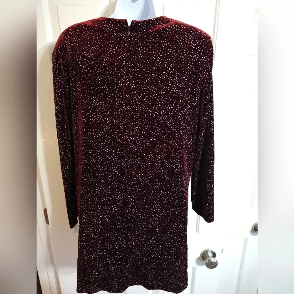 JBS LTD Womens 12 Vintage Maroon Velvet Beaded Archival Evening Jacket Holiday - Picture 3 of 6